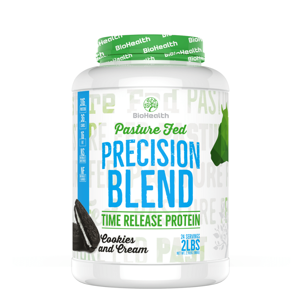 Precision Blend Time Released Protein Cookies and Cream - BioHealth Nutrition