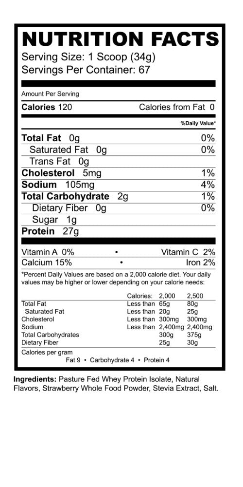 Precision ISO Protein Strawberry Shortcake Nutrition Facts - BioHealth Nutrition