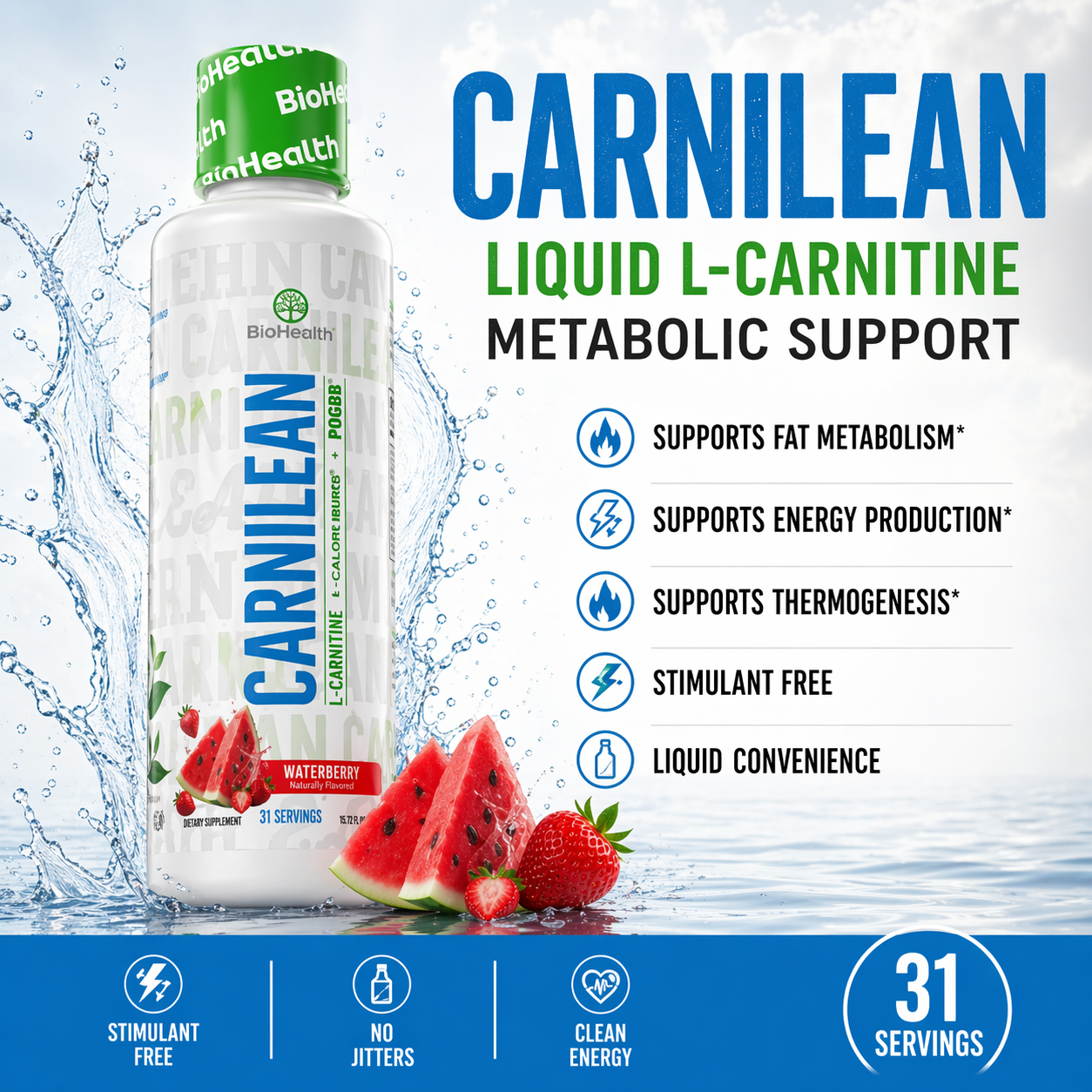 CarniLean Liquid L Carnitine Metabolic Support BioHealth Nutrition CarniLean Liquid L Carnitine Metabolic Support BioHealth Nutrition
