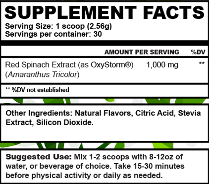 Vitality - Super Concentrated Red Spinach Extract - BioHealth 